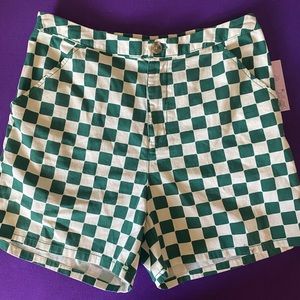 Green Checkered shorts